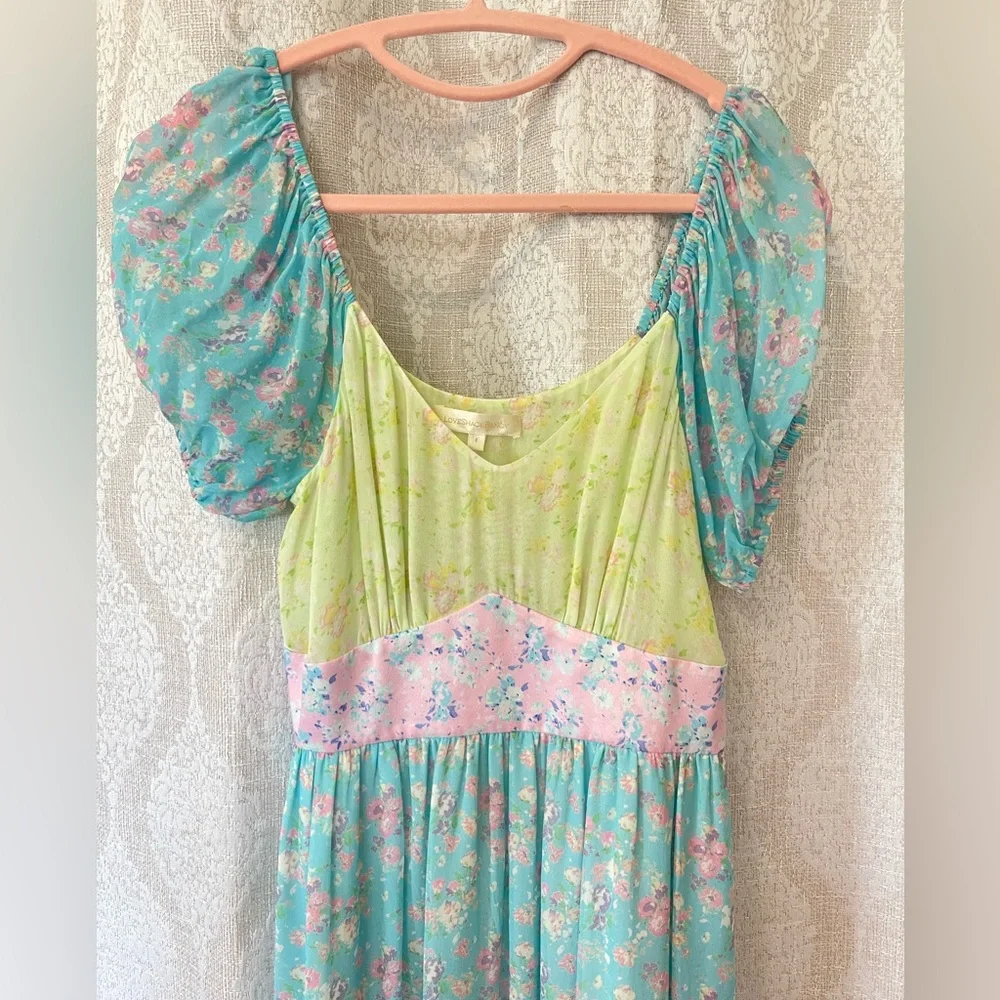 LoveShackFancy Angie Maxi Dress Fuji Sunrise Size 4 - Picture 3 of 7